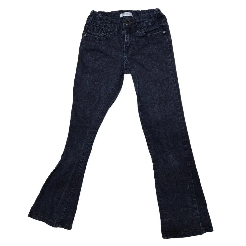 Piper Faves Girls Dark Wash Skinny Bootcut Jeans Size 8R Adjustable Waist Indigo